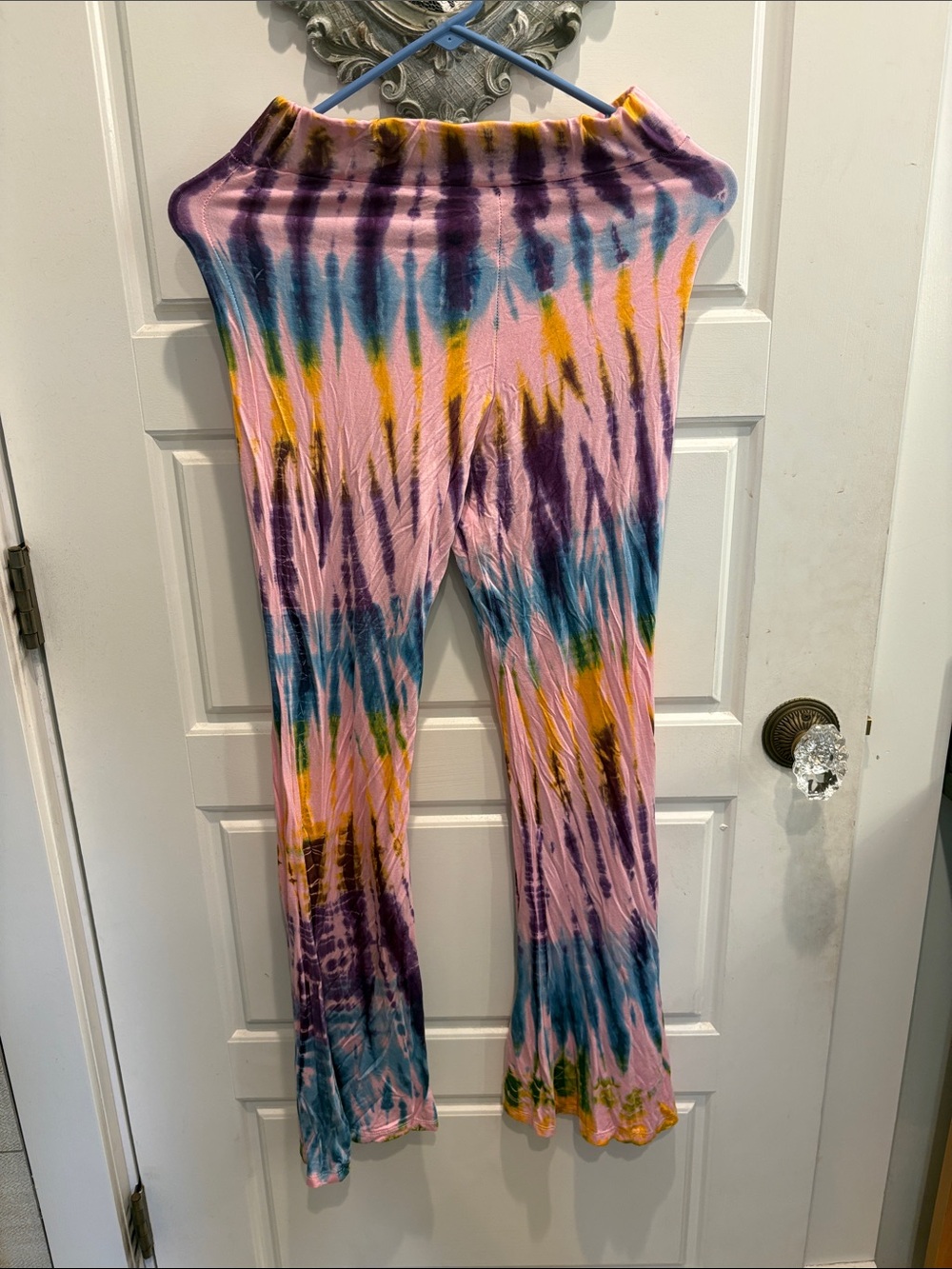 Tie-Dye Pink Multicolor Ribbed Lounge Pants